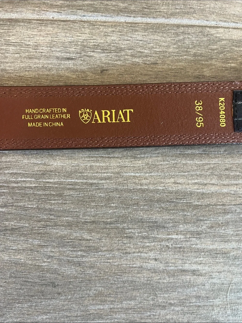 Ariat Brown Leather Belt with Silver Buckle